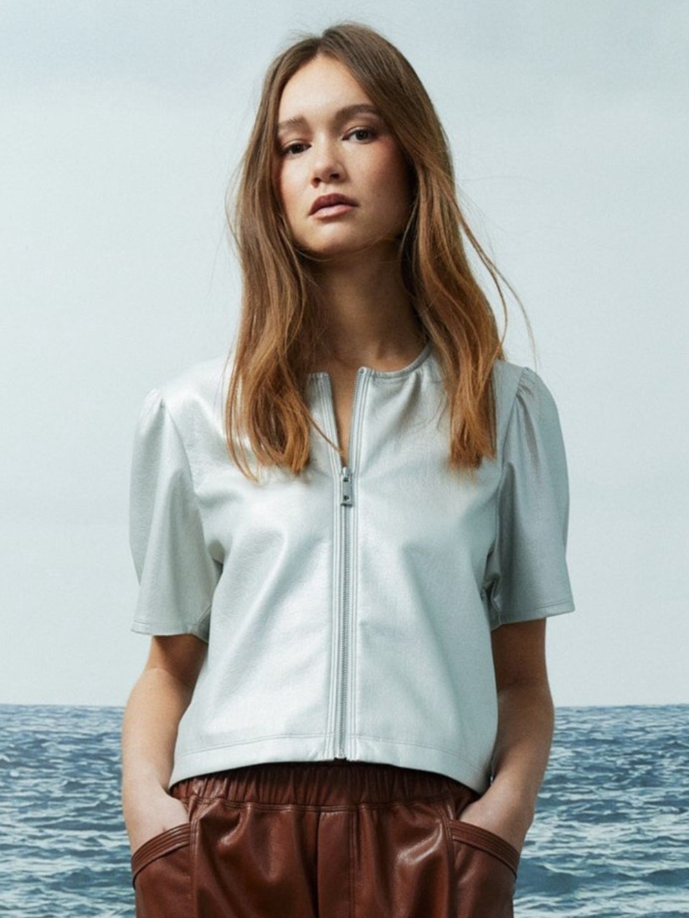 Melissa Nepton Houston Top - Metallic Silver